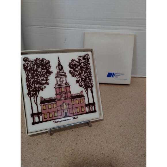 Vintage Independence Hall Ceramic Tile By American Olean With Cork Backing - Picture 2 of 4